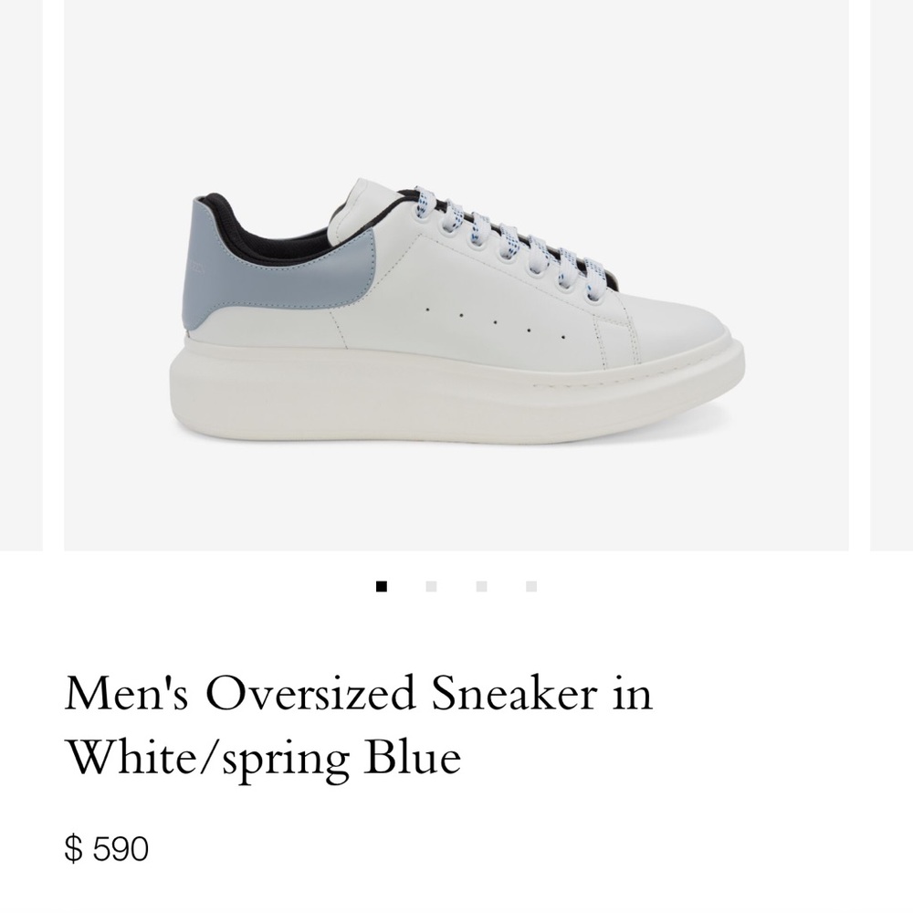 Alexander McQueens. Size 11.5. White/grey/blue. Comes with white laces too.